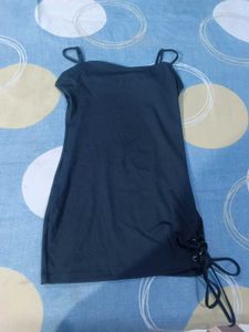 Sleek Black Halter Neck Crop Top