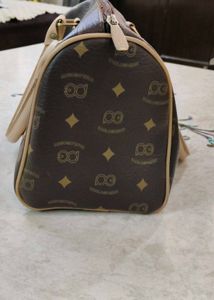 Stylish Brown Monogram Hobo Bag