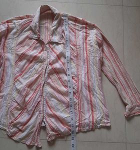 Striped Long Sleeve, stretchable Button-up shirt