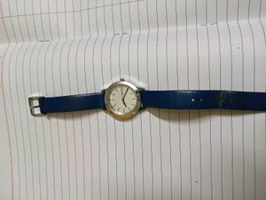 Sonata Blue Leather Strap Watch
