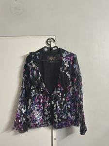 Fairycore Floral Print Jacket/Blouse