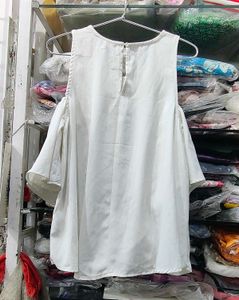 Off-white cold shoulder top
