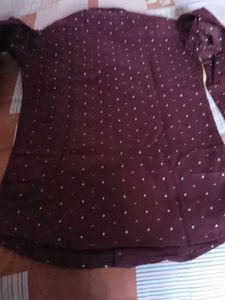 Men's Maroon Printed Shirt
