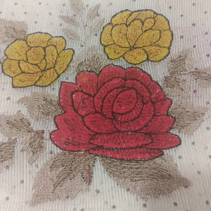 kota supernet Saree With Rose Embroidery