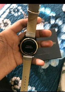 Stylish Black Dial Watch with Light Grey Strap
