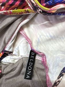 Colorful Zigzag Print Bikini Top