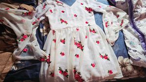 New White Embroidered Blouse