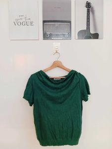 Green Short Sleeve Top
