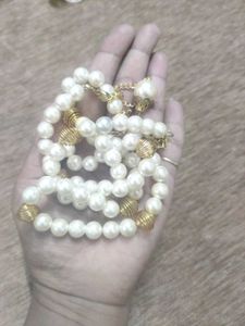 Pearl mix gold chain