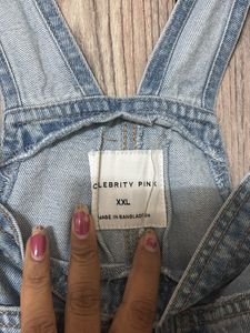 Distressed Denim Overalls