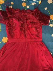 Limited Offer And availability Burgundy Lace Dress