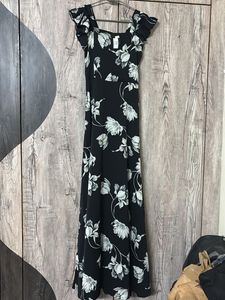 Black Floral Maxi Dress