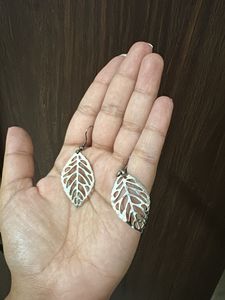 Silver Leaf Design Earrings