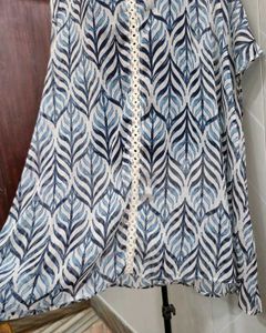 Bohemian Leaf Print Kaftan Tunic