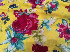 Vibrant Floral Yellow Saree