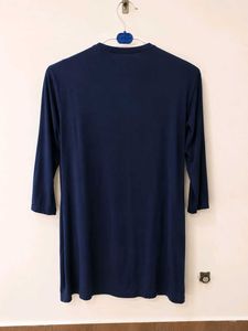 Navy Blue Open Front Cardigan