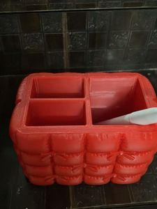 Red Makeup Brush Holder Organizer