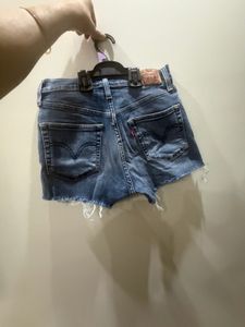 Distressed Denim Shorts