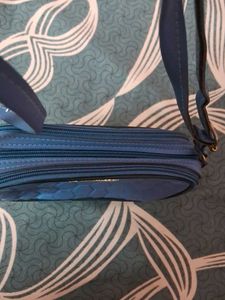 Blue Hexagon Crossbody Bag