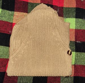 Tan Knit Button-Up Vest