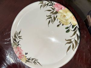 🍽️MELAMINE White &amp; Floral Dinnerware