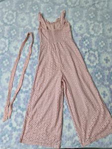 Chic Pink Lace Jumpsuit