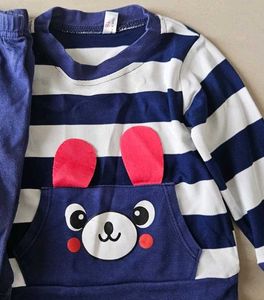 Cute Bear Striped Long Sleeve Set