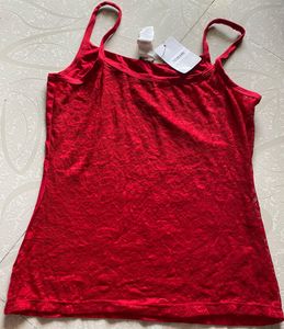 New Tezenis Red sheer Lace Camisole – Size M-L