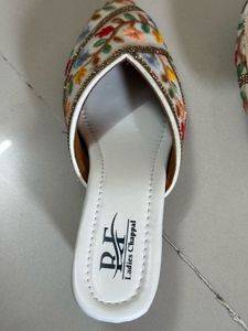 New Embroidered Mules with Rhinestone Detail