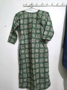 Green Bandhani Kurta