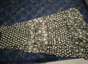 Elegant Black &amp; Gold Printed Maxi Dress