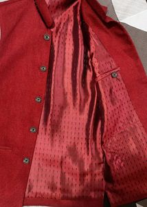 Men's Red Nehru Jacket