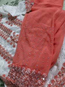 Embroidered Kurta with Mirror Work