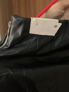 Black Zara  Faux Leather Flare Pants