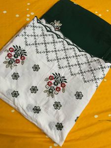 Embroidered Salwar Kameez Fabric With Scalping