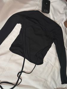 Chic Black Long Sleeve Top