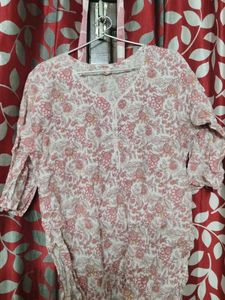 Floral Print Cotton Kurta