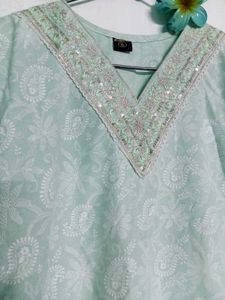Light green short kurta 💚