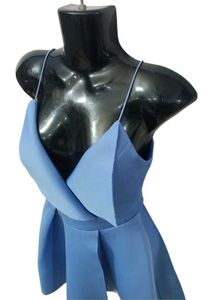 Made In Romania Chic Blue Fit and Flare Dress
