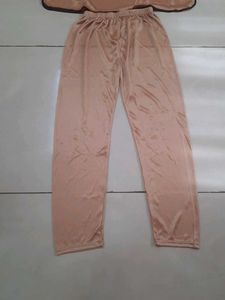Brown Satin Night Suit  New