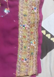 Embroidered Silk Saree