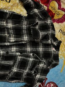 Black &amp; White Plaid Shirt