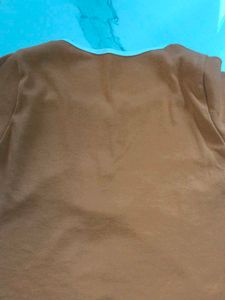 Orangy coralish Cropped Zipper Top