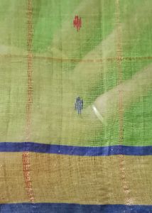 BRAND NEW Thread work golden checks cotton saree