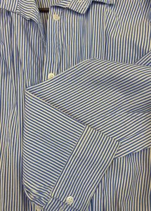 XL Blue and White Striped H&amp;M Shirt