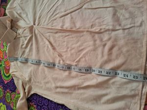 Women's Peach Collared Tunic Top