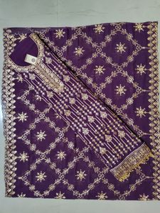 Semistitched Embroidered With Mirror N Stones Work