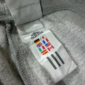 Original Adidas Grey Fleece Track Pants