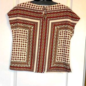 Rachel Roy Printed Cap Sleeve Top
