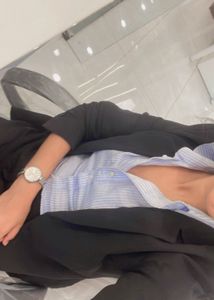 Classic Striped Button-Up Shirt Baddie /formal